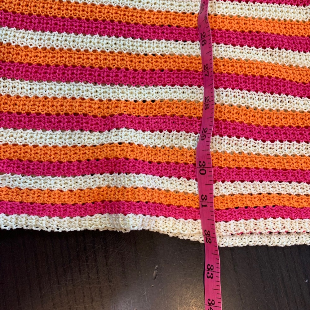 Princess Polly Pareem‎ Mini Dress US 4 Crochet Stripe Sexy Cottagecore Knitwear - Picture 13 of 14